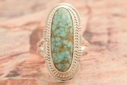 Genuine Number 8 mine Turquoise Sterling Silver Navajo Ring